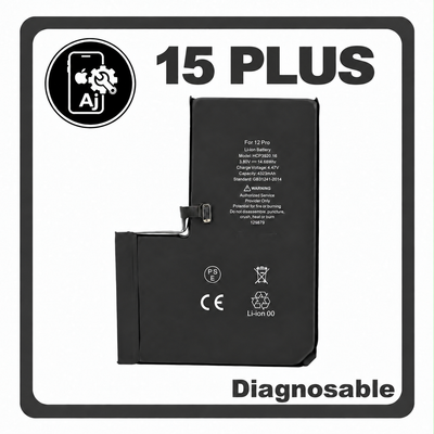 Diagnostic Battery for iPhone 15 Plus — AJ Cell Diagnosable