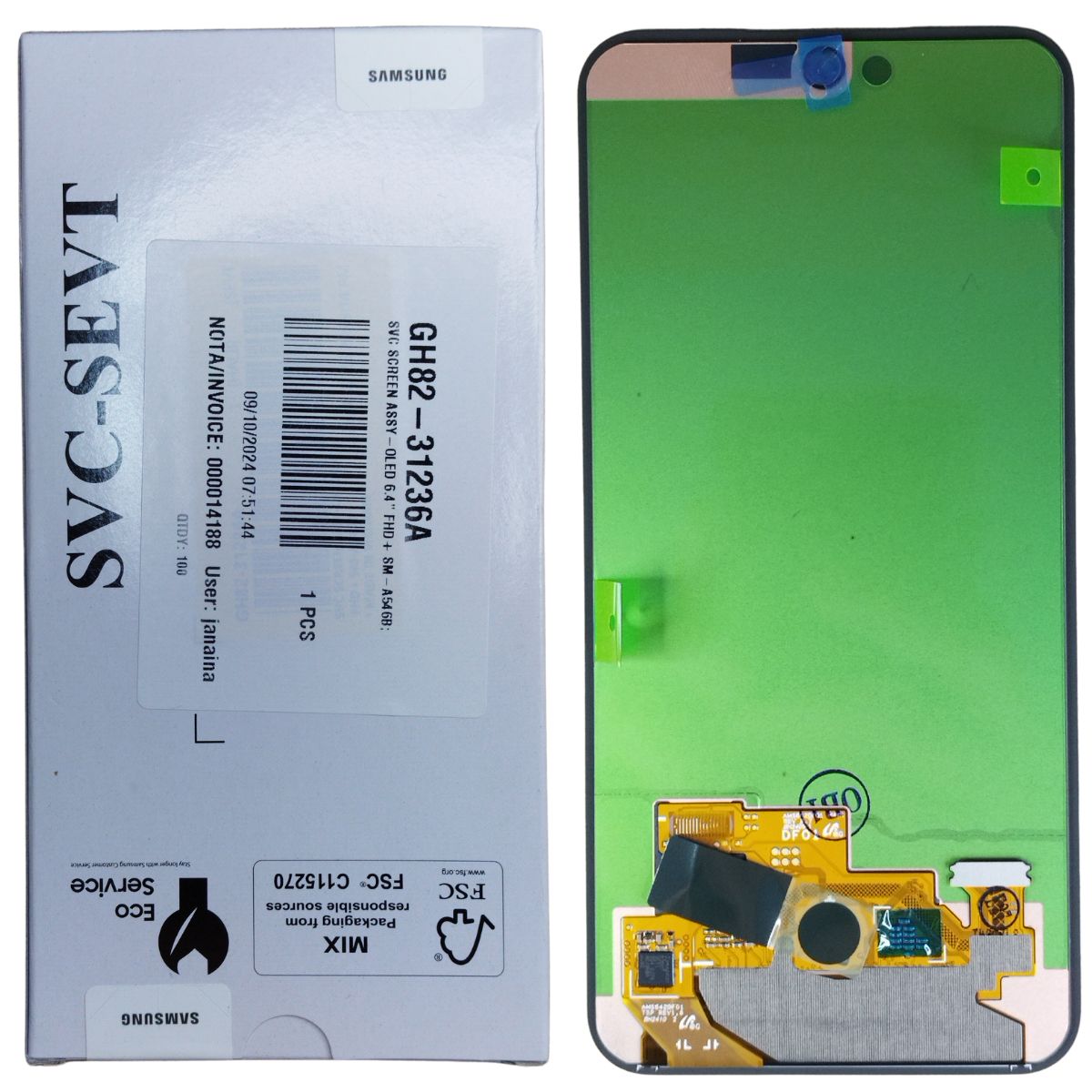 Samsung Galaxy A54 A546 original service pack screen