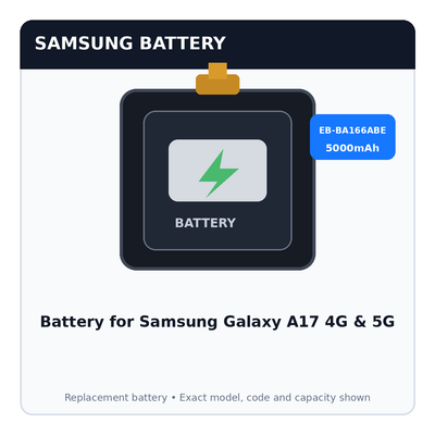 Battery for Samsung Galaxy A17 4G & 5G