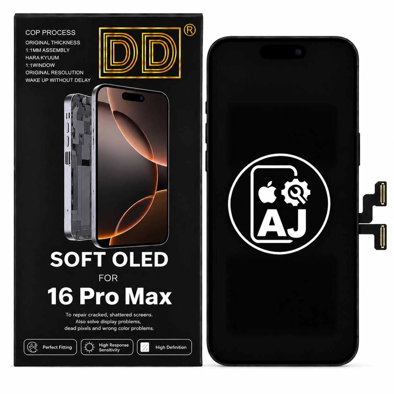 DD Soft OLED screen for iPhone 16 Pro Max