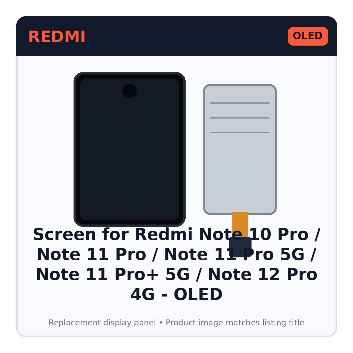 Screen for Redmi Note 10 Pro / Note 11 Pro / Note 11 Pro 5G / Note 11 Pro+ 5G / Note 12 Pro 4G - OLED