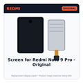 Screen for Redmi Note 9 Pro - Original